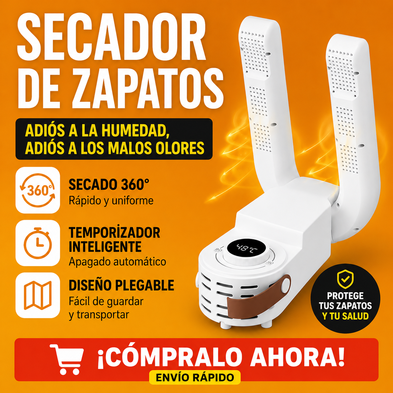 👟 Secador de Zapatillas 360°
