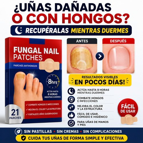 PARCHES ANTIHONGOS - ¡Recupera tus uñas mientras duermes!🌙