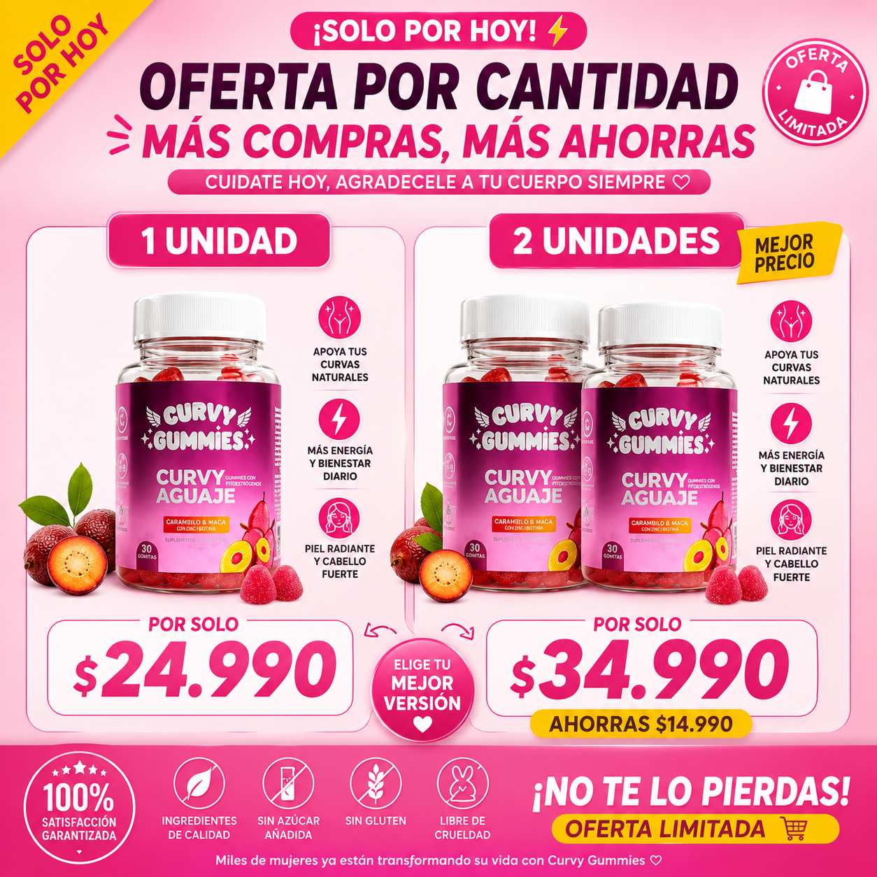 💖 Curvy Gummies | Deliciosas Gomitas para tu Rutina Diaria