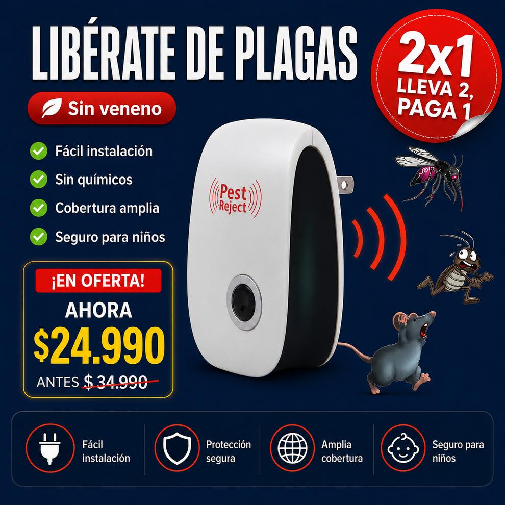 Repelente Ultrasónico para Plagas + Envío Gratis – Nora Shop