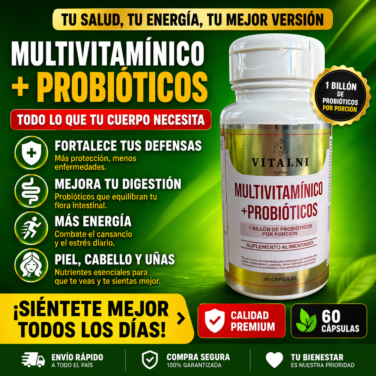 MULTIVITAMÍNICO + PROBIOTICOS 14 CEPAS