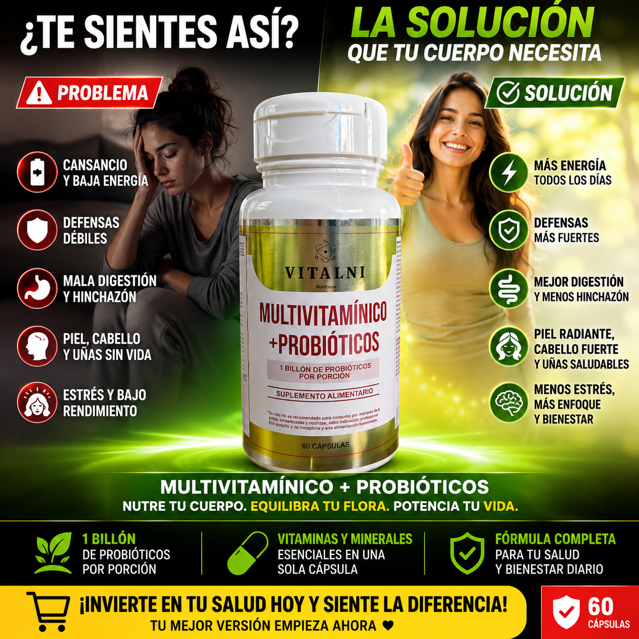 MULTIVITAMÍNICO + PROBIOTICOS 14 CEPAS