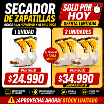 👟 Secador de Zapatillas 360°