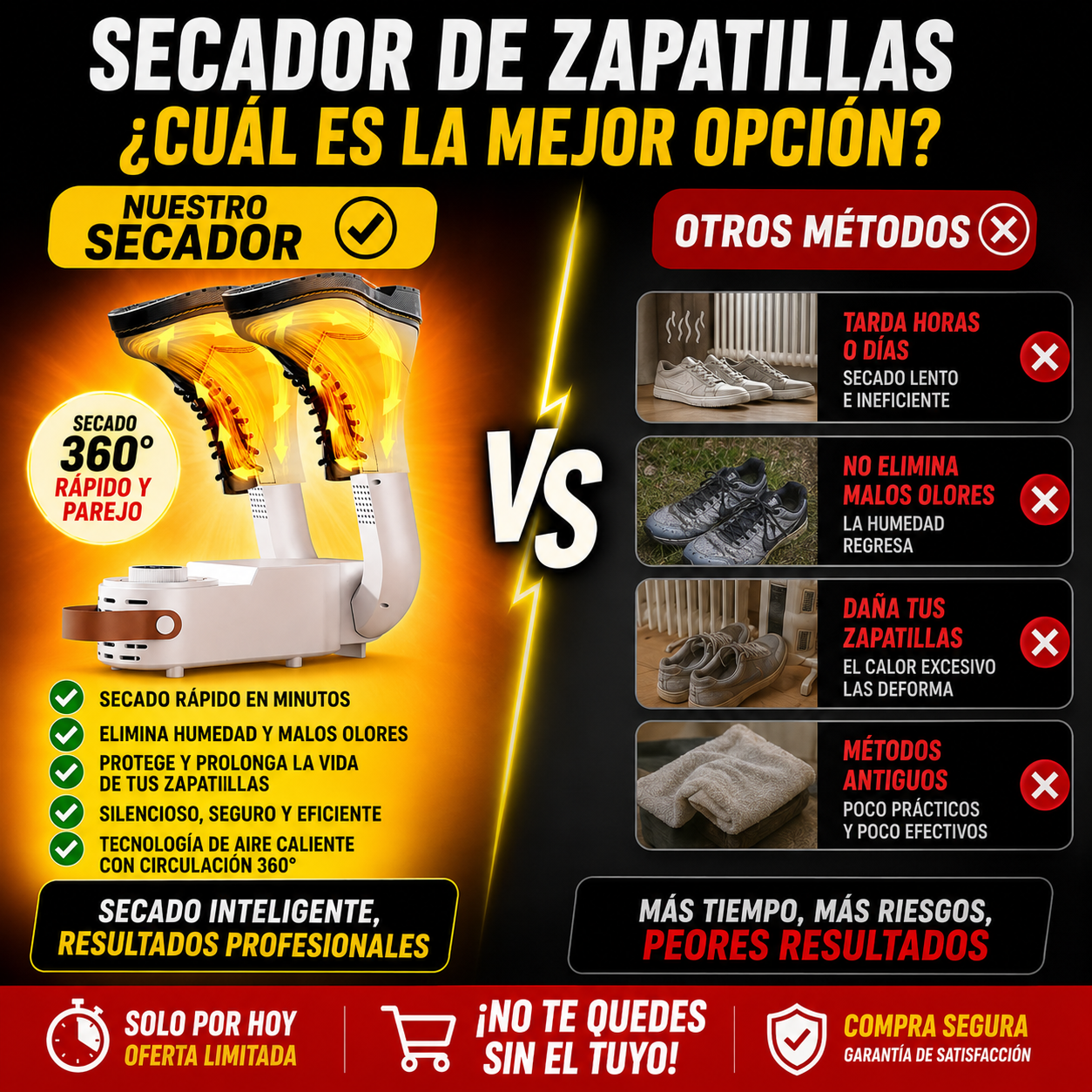👟 Secador de Zapatillas 360°