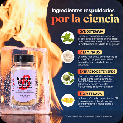 LEMME BURN | Cápsulas activadoras del metabolismo y de la enzima AMPK