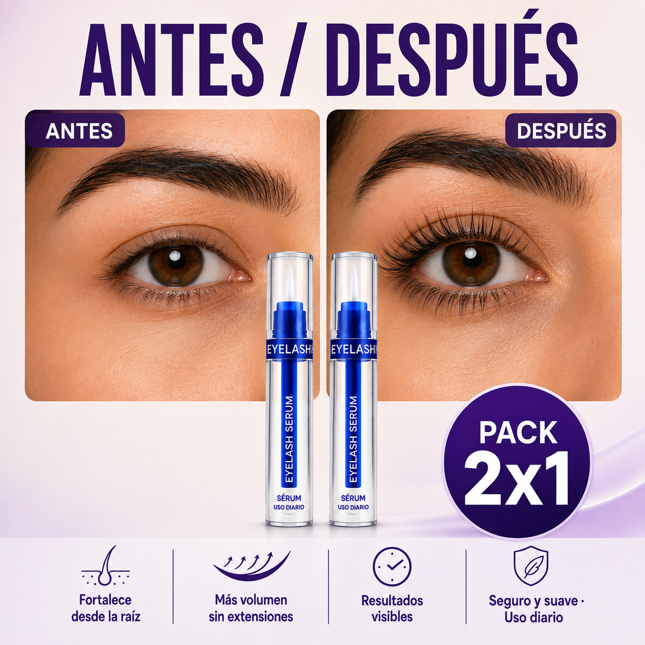EYERLASH SERUM - Devuelvele Protagonismo a tu Mirada + Oferta 2x1 + Envio GRATIS