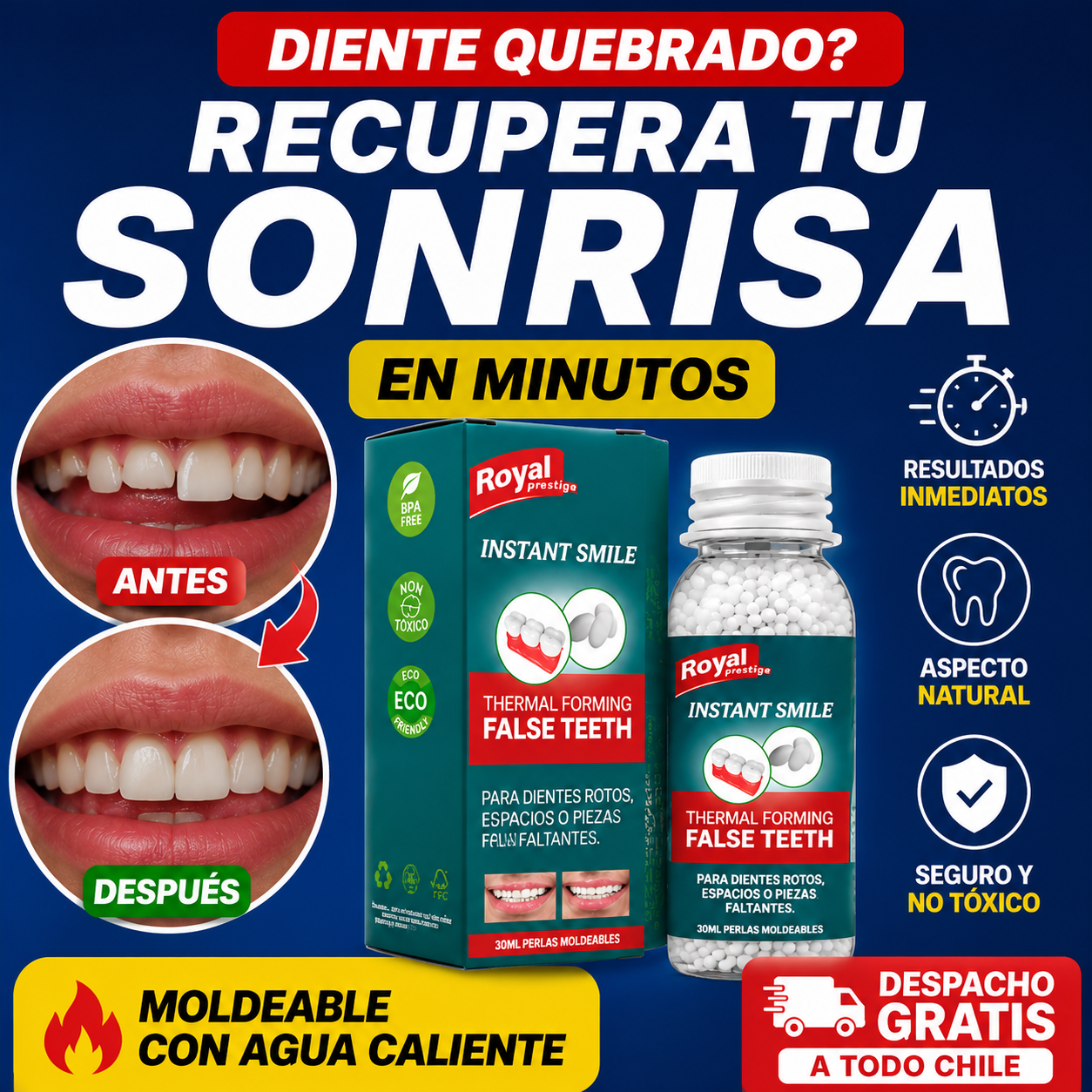 INSTANT SMILE I PEGAMENTO DENTAL MOLDEABLE INSTANTANEO