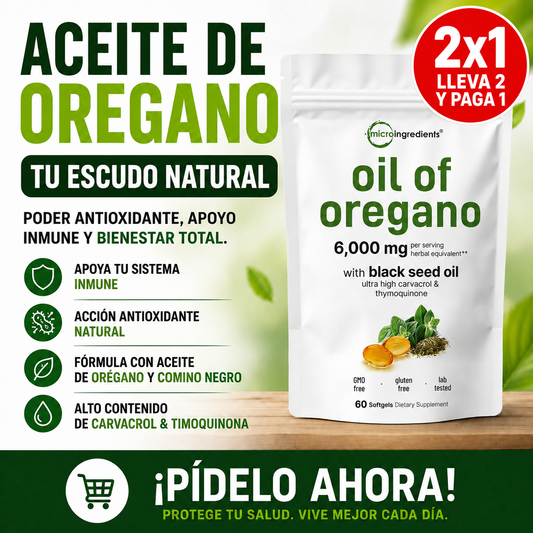 ACEITE DE OREGANO - Reduce Antojos, Hinchazon y Fatiga + 2x1 + Envio GRATIS