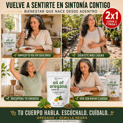 ACEITE DE OREGANO - Reduce Antojos, Hinchazon y Fatiga + 2x1 + Envio GRATIS