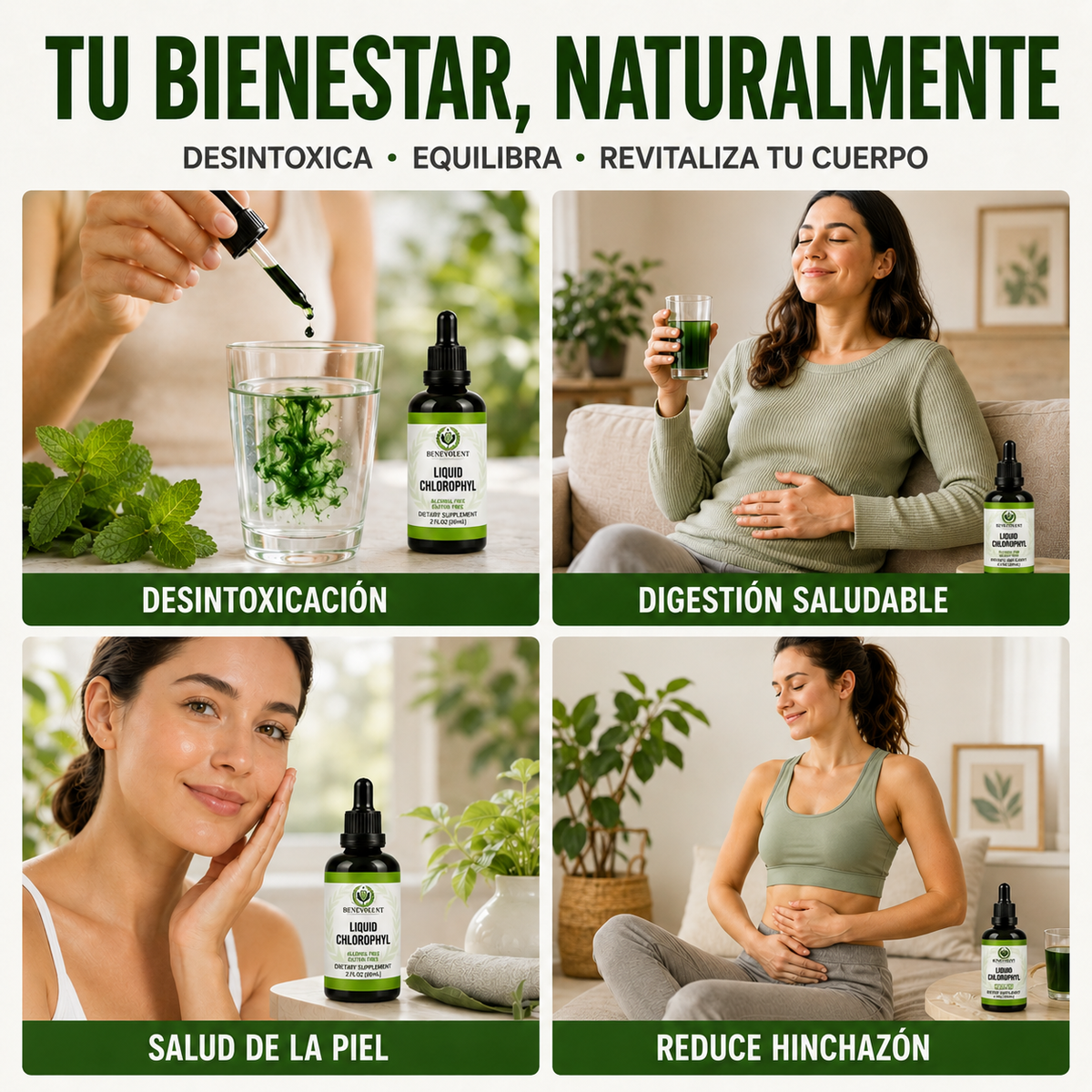 Clorofila Líquida Benevolent Pack 2x1 + Envio GRATIS