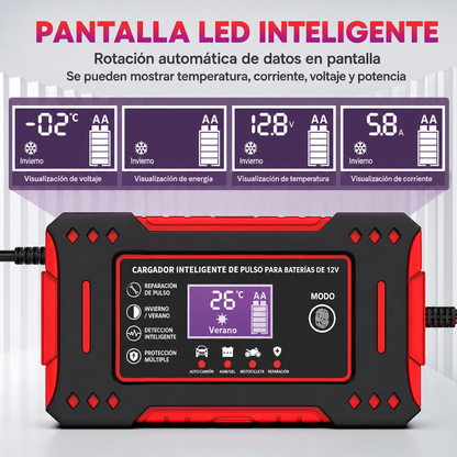 BATTERY FORCE PRO™ - Carga y Recuperación Inteligente + CEPILLO LIMPIAVIDRIO DE REGALO