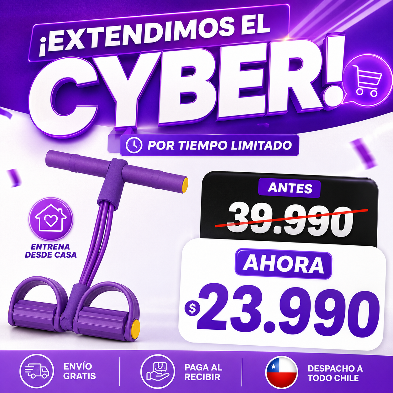 Banda Ejercitadora de Recuperacion + Envio GRATIS + Bandas Elasticas de REGALO🎁