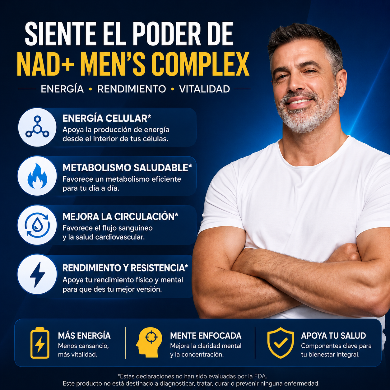 SELERB NAD+ APOYO CARDIOVASCULAR PARA HOMBRES