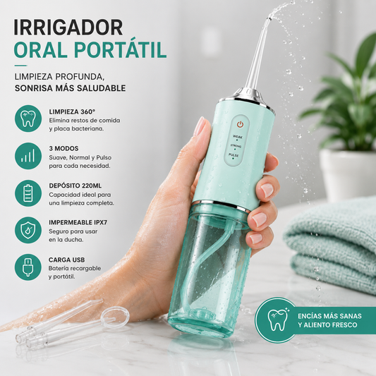 Irrigador Bucal Eléctrico Inteligente Portátil