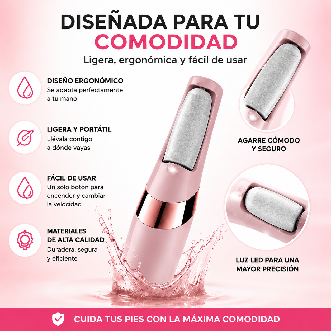Lima Electrónica para Pies Recargable  Pies Suaves al Instante