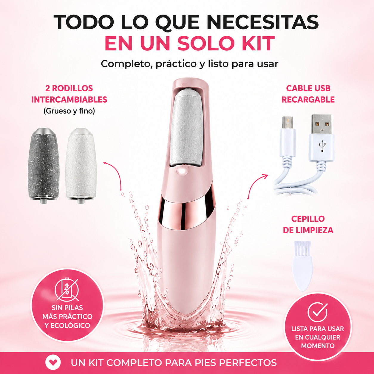 Lima Electrónica para Pies Recargable  Pies Suaves al Instante