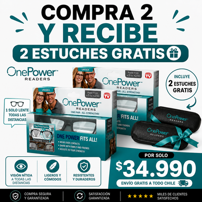 ONE POWER - LENTES MULTIFOCALES + Envio Gratis + Estuche de Viaje de REGALO