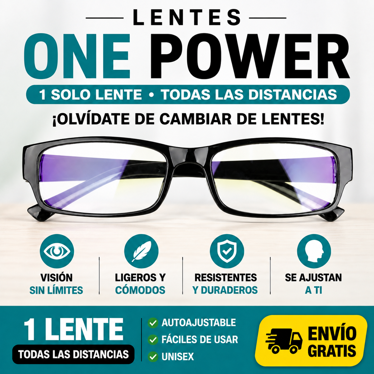 ONE POWER - LENTES MULTIFOCALES + Envio Gratis + Estuche de Viaje de REGALO