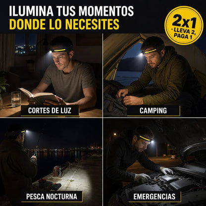 Linterna Led Frontal de Cintillo Recargable + Envio Gratis